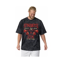 Tasarım Symbiote Gym Fitness Bodybuilding Sporcu Baskılı Unisex O Siyah