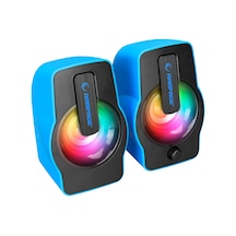 Rampage RMS-G7 Falsetto 1+1 6 W USB 5V RGB Ledli Hoparlör Mavi
