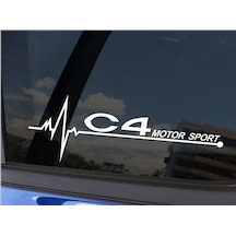 Oto Sticker Citroen C4 Nabız Kalp Atışı Sticker 2 Adet