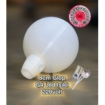 8cm Glop G4 Işıklı 220volt Dekoratif Çiçek İmalatı Pla Organik