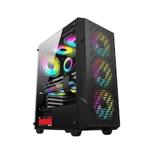 Powerboost Pb-p801ab 650w 80+ Bronze Tempered Glass Usb 3.0 Mesh Rgb Atx Siyah Kasa