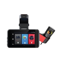 Everest Car15 3.0"ıps Ekran 1080p+720p 120 Açı G-sensor+wifi 64gb Tf Kartlı Araç Ön Ve Arka Kamera