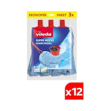Vileda SuperMocio Klasik 3'lü Yedek Paspas 12'li Paket