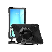 Samsung Galaxy Tab S10 Fe Plus Sm-x620 X626b İle Uyumlu Kılıf Silikon Standlı Darbe Ve Şok Korumalı Ayarlanabilir Askılı Tank Tablet Kılıfı Belirtilmemiş