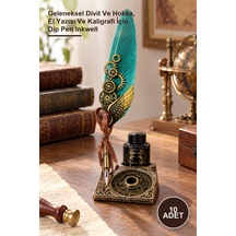 10 Adet Vintage Divit Hokka Seti Geleneksel Divit Ve Hokka, El Yazısı Ve Kaligrafi İçin Dip Pen Inkwell
