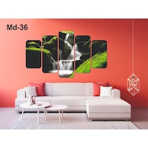 5 Parça Irmak Manzaralı Mdf Tablo