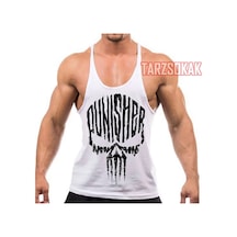 Tarzsokak Gym Tank Top Fitness Sporcu Atleti Gym45 Beyaz