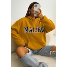 Malibu Baskılı Ünisex Kapüşonlu Sweat Sari