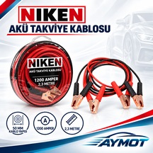 Niken 1200 Amper 2,3 Metre 50 Mm Çantalı Akü Takviye Kablosu
