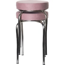 Tabure Kumaş Pembe 2 Adet