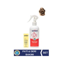 Kedi Köpek Pati Balm %100 Doğal Nemlendirici 40g + Yara Deri Yanık Hipokloröz Bakım Spreyi 300ml