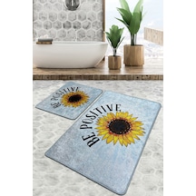 Be Positive Banyo Halısı Djt 2 Li Set Çok Renkli
