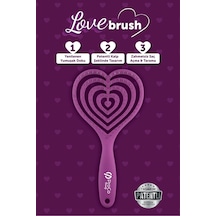 Love Brush Esnek Kalp Saç Fırçası - Yumuşak Dokulu, Saç Açma Ve Tarama Mor