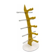 5'li Yelken Model Gold Gözlük Standı Akrilik 5 Bölmeli Organizer