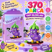 Lz-8857 Kaykay Süren Patlıcan 370 Parça Block Oyuncak