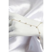 Pirinç Zirkon Taşlı Sallantılı Model Gold Renk Kadın Şahmeran Çok Renkli