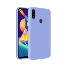 KZY İletişim Samsung Galaxy Uyumlu M11 İçi Kadife Soft Logosuz Lansman Silikon Kapak
