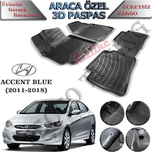 Rizline Hyundai Accent Blue 2011-2018 3D Havuzlu Paspas