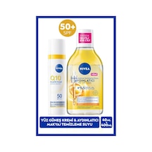 Q10 Spf50 Güneş Koruyucu Yüz Bakım Kremi 40ml Ve Aydınlatıcı Micellar Makyaj Temizleme Suyu 400ml Q10 Spf50 Güneş Koruyucu Yüz Bakım Kremi 40ml Ve Aydınlatıcı Micellar Makyaj Temizleme Suyu 400ml