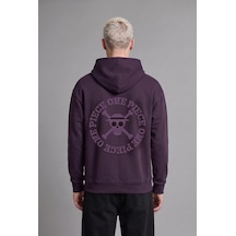 Defacto One Piece Boxy Fit Baskılı Kapüşonlu Sweatshirt H4186ax26aupr148 Mor-pr148