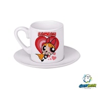 Powerpuff Girls Türk Kahvesi Fincanı 0162 Beyaz