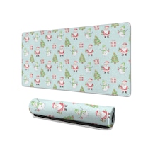 Noel Temalı 31.5x15.7 İnç Oyun Mouse Pad, Dikişli Kaymaz Kauçuk-a177