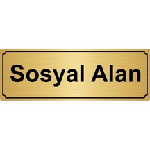 Altın Renk Metal Sosyal Alan Yönlendirme Levhası