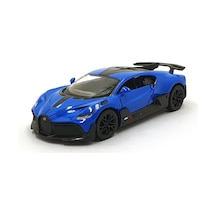 Kinsmart 1:36 Ölçek Metal Bugatti Divo Diecast Çek Bırak Araba Mavi