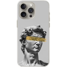 İphone 15 Pro Uyumlu Modern Hellenistik Davut Baskılı Silikon Kılıf Renkli