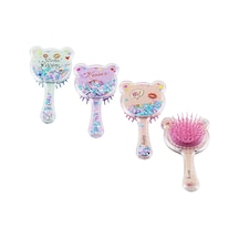 Haır Comb Happy Baysa-1577 Lüks Saç Fırça Ve Tarak Simli Kız Çocuk Mika Kristal Plastik Saplı - 12'li Paket Diğer