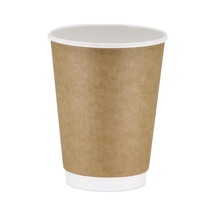Double Wall Kraft Karton Bardak 12 oz - 25 Adet