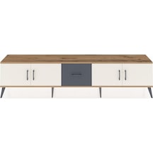 Arges Tv Ünitesi 2 Raflı Tek Çekmeceli 4 Kapaklı 220x30x51 Çam-aytaşı/antrasit Aytası/antrasıt - Atlas Çam