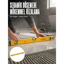 Mey İthalat 600 Mm Su Terazisi Sarı Dayanıklı Gövde Hassas Ölçüm Yeni Nesil