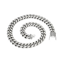 Chavin 46 Cm. 14 Mm. Taşlı Çelik Bayan Zincir Kolye Ep08