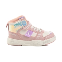 Pudra Cırtlı Bilek Boy Kız Çocuk Sneaker King Uzun F Pudra