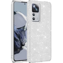 Xiaomi Uyumlu Mi 12t Pro Kılıf Zore Parıltılı Simli Shining Silikon