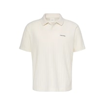 Calvin Klein Ss Easy Vertıcal Str, Yas Krem Erkek Polo