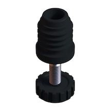 Cateksss 25 Mm Kademeli Plastik Rotil Ayak M8 - Boru Profil Ayağı Tezgah Ayarlı Ayak Siyah - 42 Li Paket