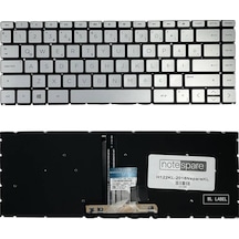 Hp Uyumlu 14s-fq2007nt 68r68ea , 14s-fq2008nt 68r69ea Işıklı Klavye Gümüş Tr