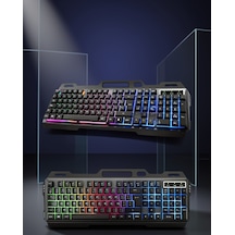 Oyuncu Klavye Seti Rgb Işıklı Usb Girişli Q Dizilimi