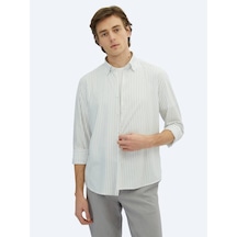 Kip Siyah Çizgili Regular Fit Casual Pamuk Karışımlı Gömlek Siyah Kip Siyah Çizgili Regular Fit Casual Pamuk Karışımlı Gömlek Siyah