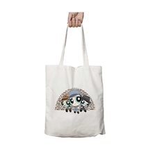 Art Hediye The Whitechapel Boys Powerpuff Girls İki Tarafı Kalıcı Baskılı Yıkanabilir Çanta Çok Renkli