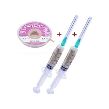 Goot Wick Cp-2015 Örgülü Lehim Sökme Teli 2,0 Mm X 1,5 Mt Fluk Lehim Toplama Set04
