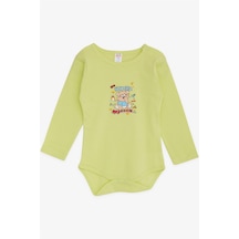 Breeze Erkek Bebek Çıtçıtlı Body Avcı Kedicik Baskılı 9 Ay-3 Yaş, Fıstık Yeşili-fıstık Yeşili Fıstık Yeşili