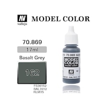17 Ml. 162 Basalt Grey-matt Model Color Serisi Maket Boyası, Vallejo 70869 Standart