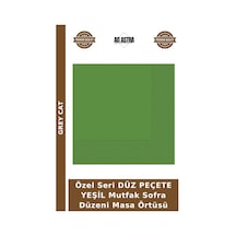 Özel Seri Düz Peçete Yeşil Mutfak Sofra Düzeni Masa Örtüsü