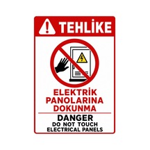 Elektrik Panolarına Dokunma 35x50cm Pvc Isg Levha