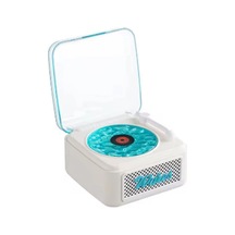 Buğz Nostalji Mini Plak Görünümlü Radyolu Bluetooth Hoparlör 3d Ses Dalgası Retro Müzik Plak Beyaz