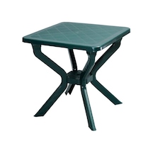 Omnipazar Mt-gf235 Prima Isola Plastik Kare Bahçe Balkon Masa 70x70 Cm Yeşil