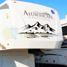 Karavan Çekme Orman Dağ Off Road Oto Sticker Araba Yapıştırma